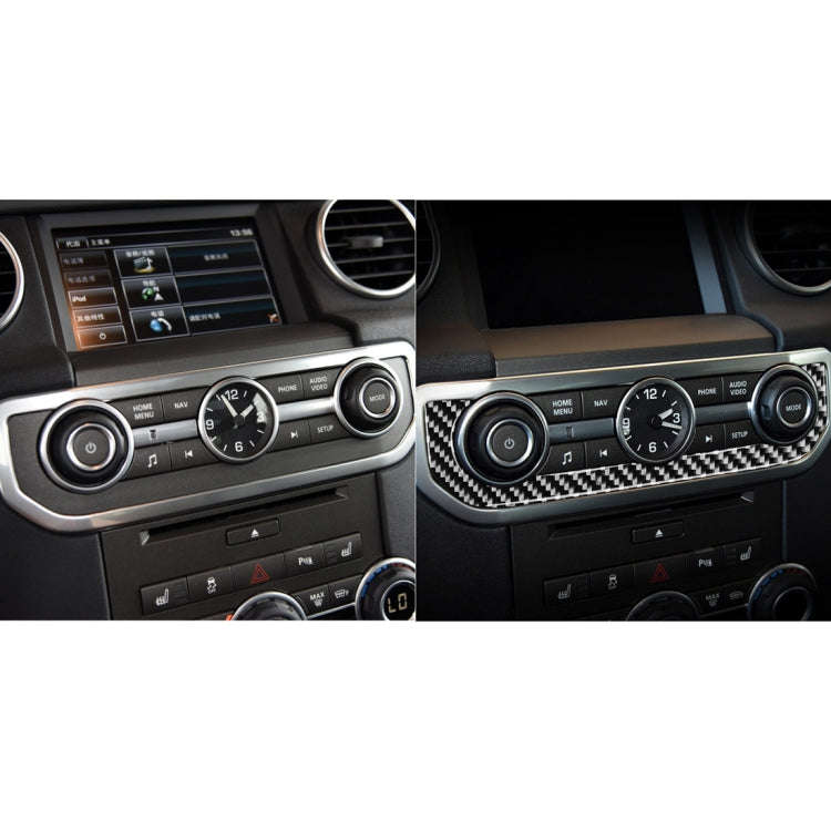 Car Carbon Fiber Time Clock Decorative Sticker for Land Rover Discovery 4 2010-2016, Left and Rig...