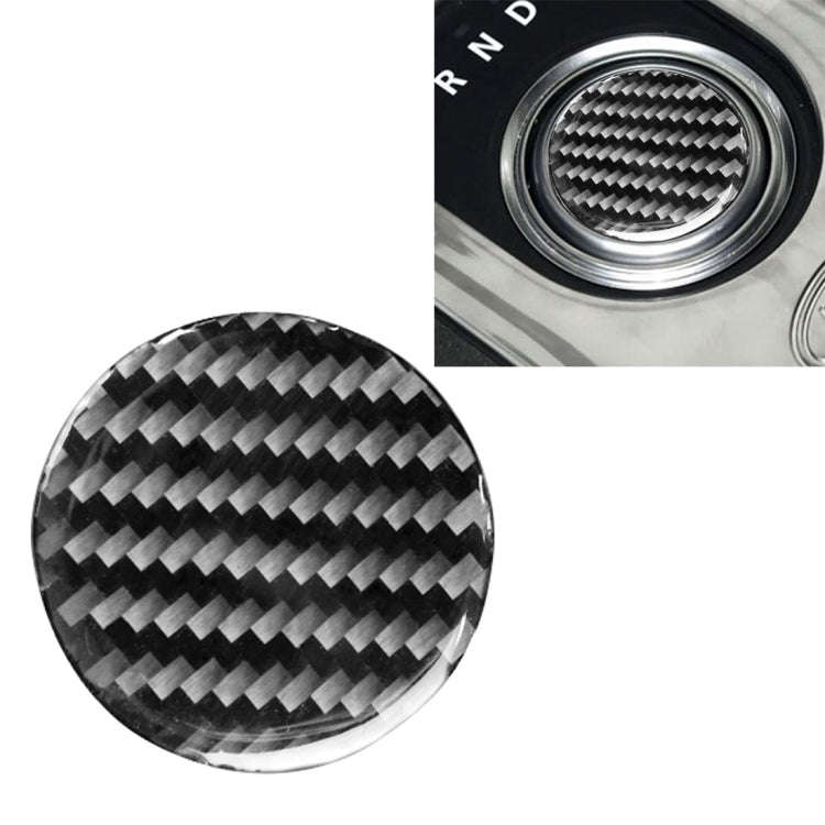 Car Carbon Fiber Gearshift Knob Decorative Sticker for Land Rover Discovery 4 2010-2016, Left and...