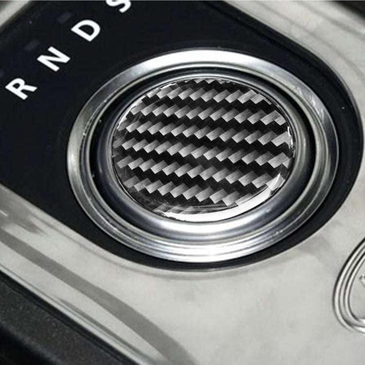 Car Carbon Fiber Gearshift Knob Decorative Sticker for Land Rover Discovery 4 2010-2016, Left and...