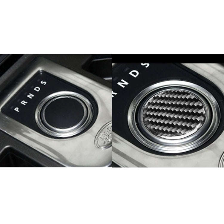Car Carbon Fiber Gearshift Knob Decorative Sticker for Land Rover Discovery 4 2010-2016, Left and...