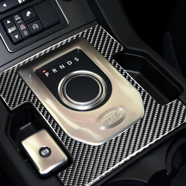 Car Carbon Fiber Gearshift Panel Decorative Sticker for Land Rover Discovery 4 2010-2016, Left an...