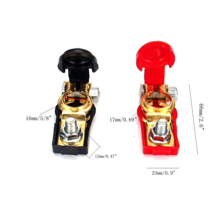 1 Pair Car Battery Cable Terminal Clamps Connectors Battery Clip Wiring Classification Set