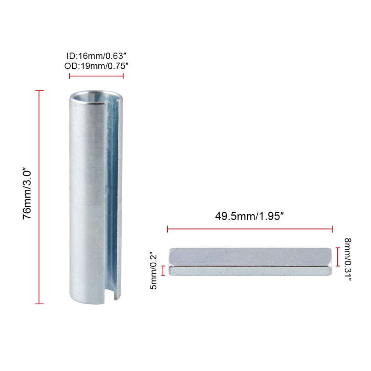 Car Shaft Adapter Pulley Bore Reducer Sleeve Bushing Sheave & Key
