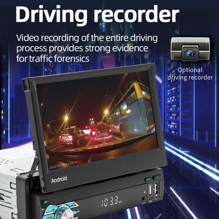 HD 7 inch Single Din Car Android Player GPS Navigation Bluetooth Touch Stereo Radio, Support Mirr...