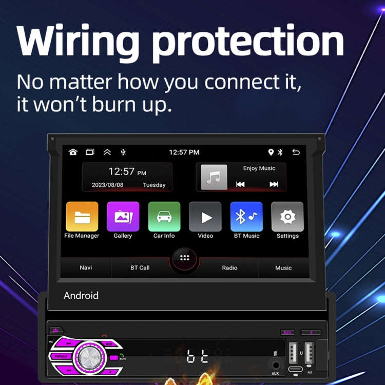 HD 7 inch Single Din Car Android Player GPS Navigation Bluetooth Touch Stereo Radio, Support Mirr...