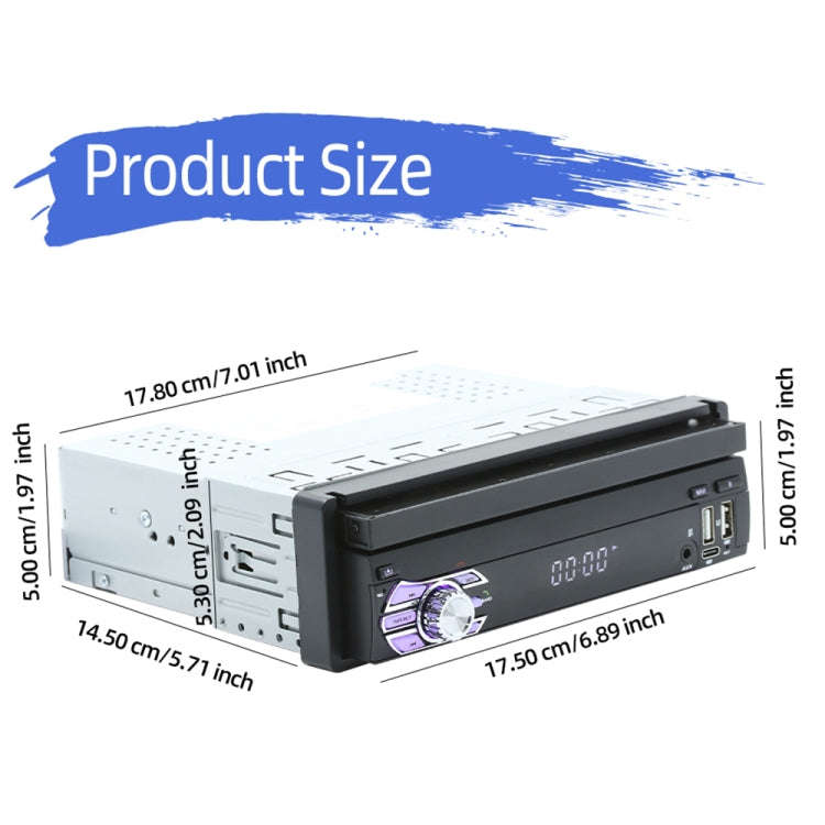 HD 7 inch Single Din Car Android Player GPS Navigation Bluetooth Touch Stereo Radio, Support Mirr...