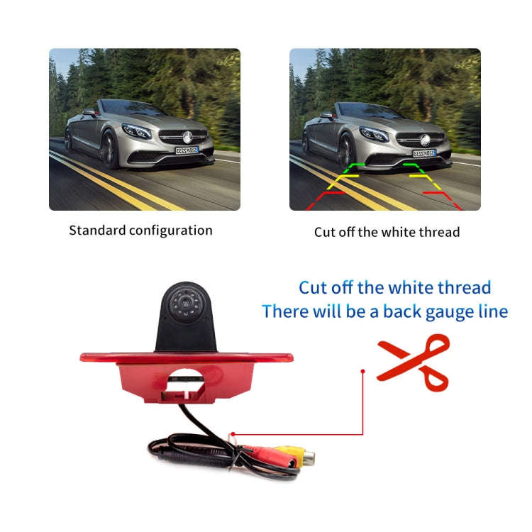 PZ465 Car Waterproof Brake Light View Camera + 7 inch Rearview Monitor for Citroen / Peugeot / To...