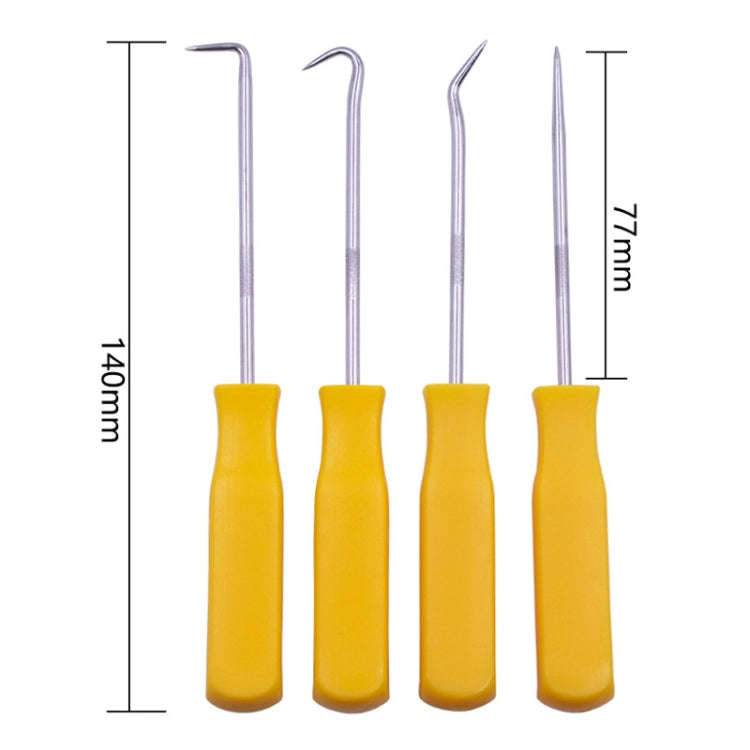 4 PCS Car Pick and Hook Set O Ring Oil Seal Gasket Puller Remover Craft Hand Tool Car Remover Too...
