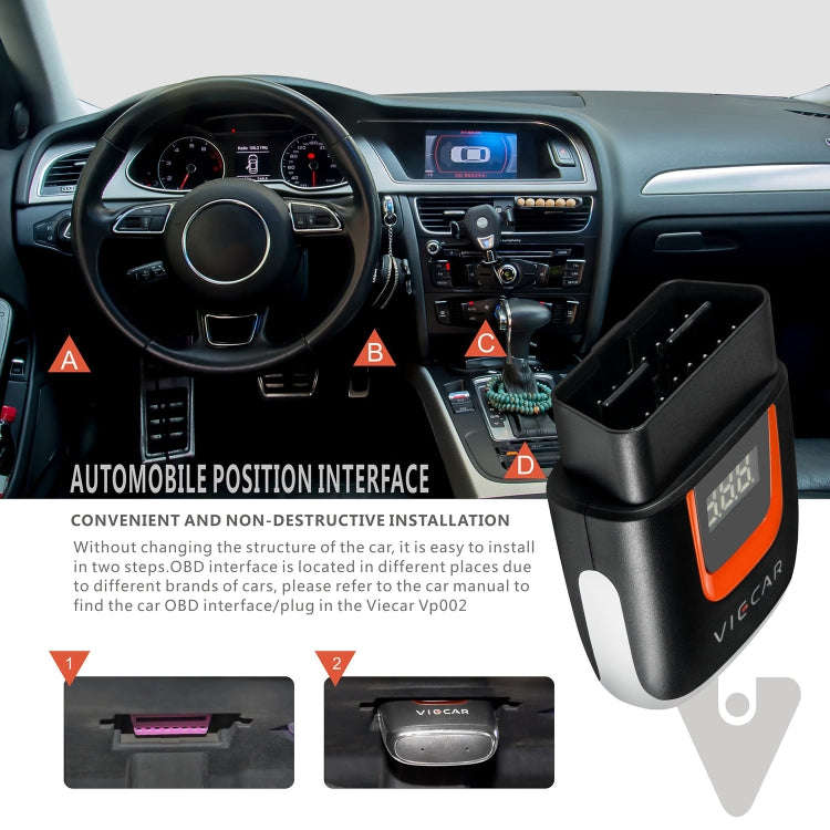 Viecar VP002 Car Mini OBD Fault Detector V1.5 WiFi Diagnostic Tool