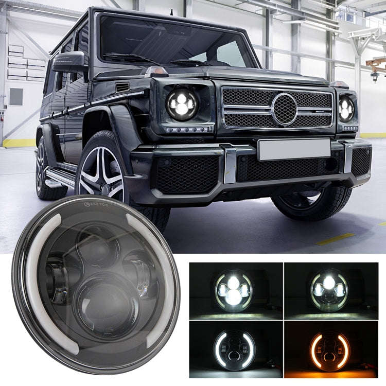 7 inch H4 / H13 DC 9V-30V 3000LM 3000K-6000K 25W Car Round Shape LED Headlight Lamps for Jeep Wra...