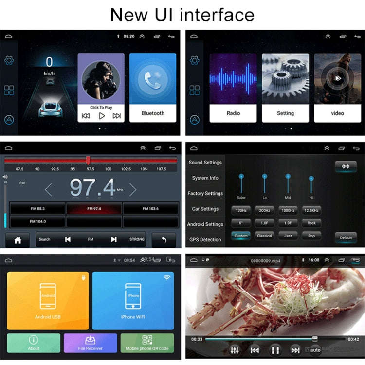 CKVW92 HD 9 inch 2 Din Android 6.0 Car MP5 Player GPS Navigation Multimedia Player Bluetooth Ster...