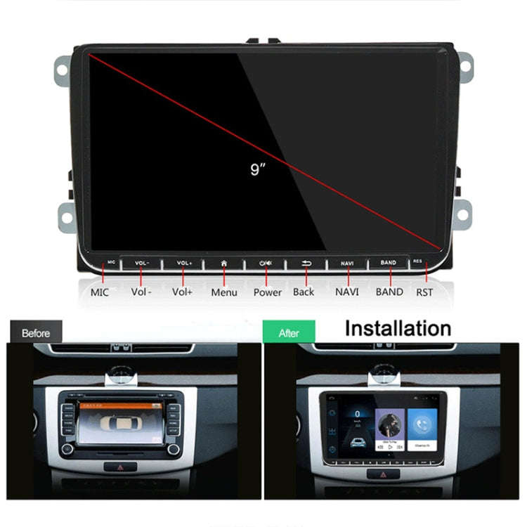 CKVW92 HD 9 inch 2 Din Android 6.0 Car MP5 Player GPS Navigation Multimedia Player Bluetooth Ster...
