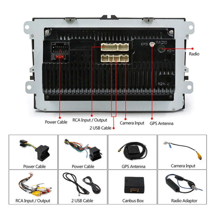 CKVW92 HD 9 inch 2 Din Android 6.0 Car MP5 Player GPS Navigation Multimedia Player Bluetooth Ster...