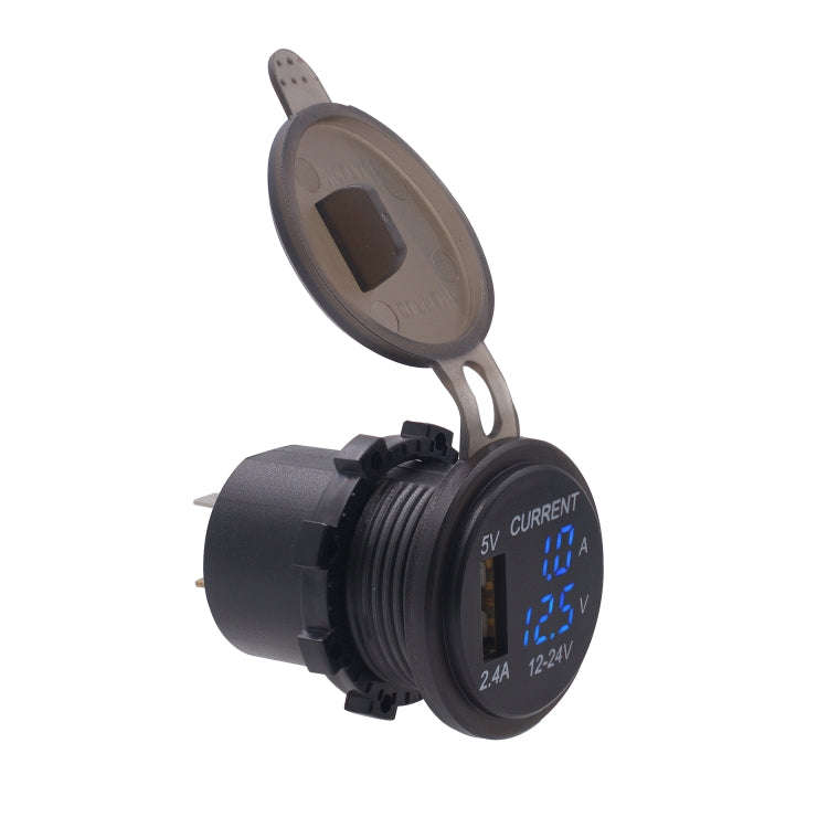 Universal Car Single Port USB Charger Power Outlet Adapter 2.4A 5V IP66 with LED Digital Voltmete...