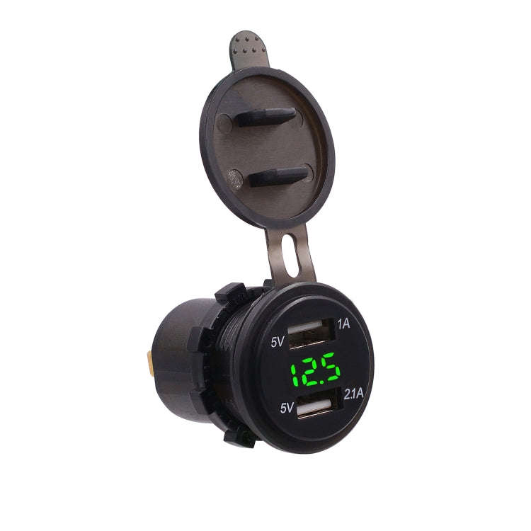 Universal Car Dual Port USB Charger Power Outlet Adapter 3.1A 5V IP66 with LED Digital Voltmeter ...