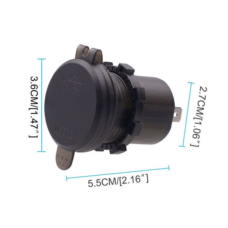 Universal Car Dual Port USB Charger Power Outlet Adapter 3.1A 5V IP66 with LED Digital Voltmeter ...