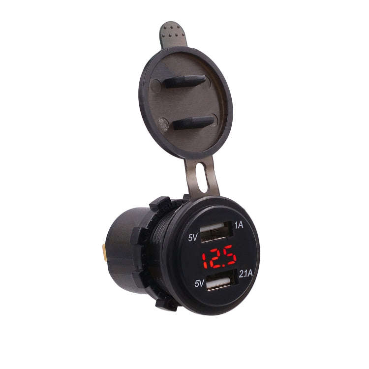 Universal Car Dual Port USB Charger Power Outlet Adapter 3.1A 5V IP66 with LED Digital Voltmeter ...