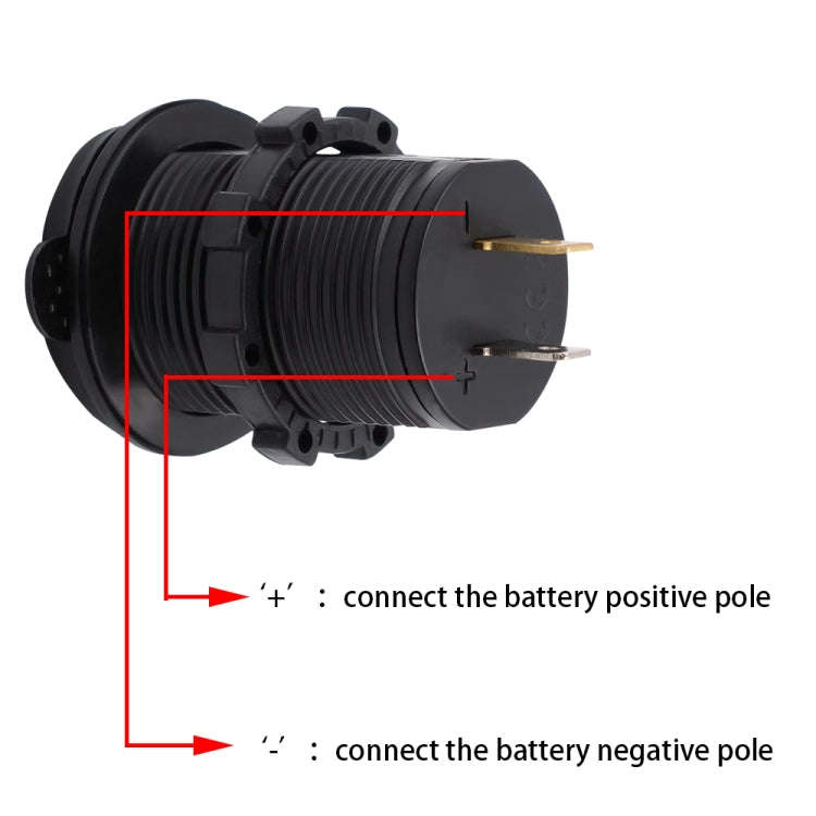 Universal Car Dual USB Charger Power Outlet Adapter 4.2A 5V IP66 with Aperture + 60cm Cable(Red L...