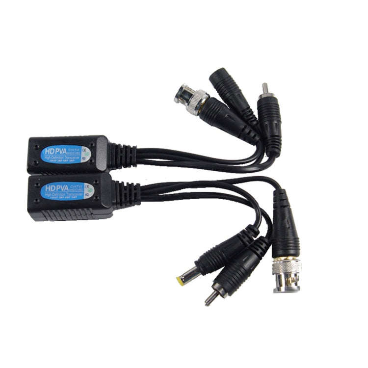2 PCS Anpwoo 500PVA Spliceable 3 in 1 Power + Video + Audio Balun HD-CVI/AHD/TVI Passive Twisted ...