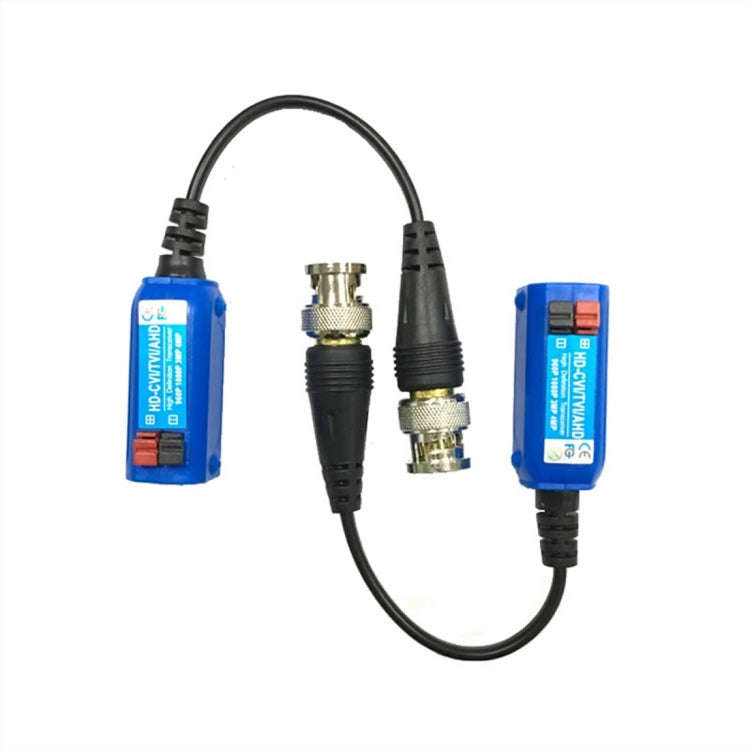 2 PCS Anpwoo 800C Spliceable Top Press Screwless-type Video Balun HD-CVI/AHD/HDVI 1CH Passive Tra...