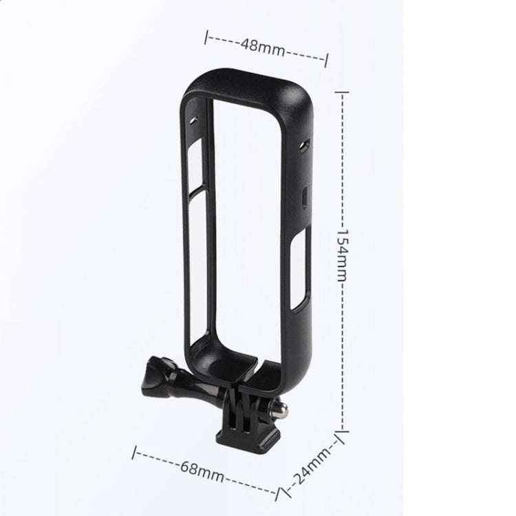 For Insta360 X4  PC Plastic Protective Frame with Adapter Mount & Screw (Black)