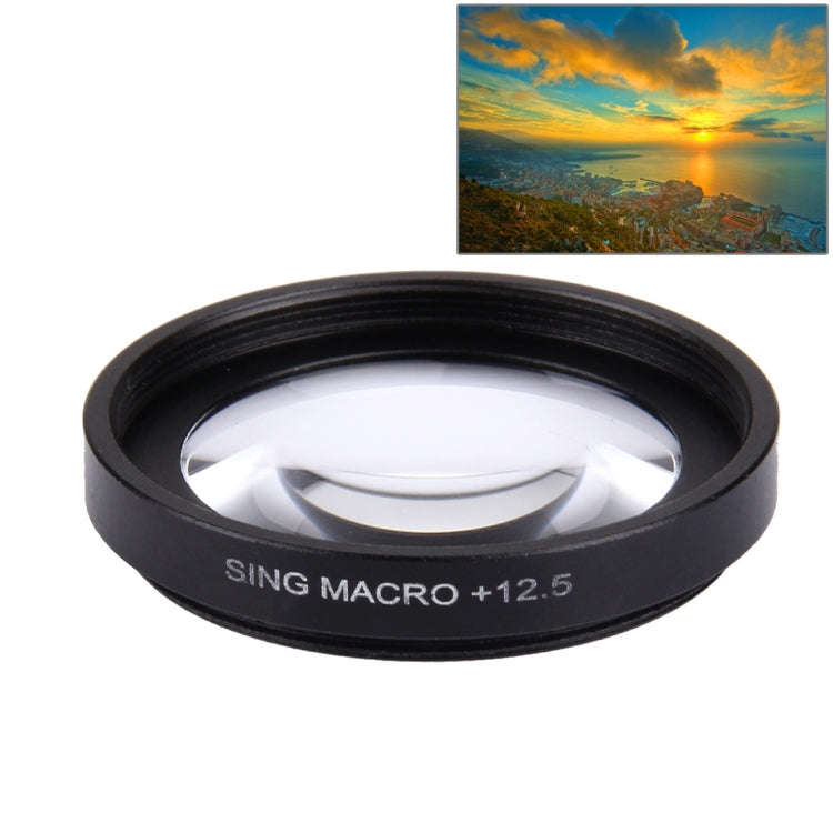 JUNESTAR Proffesional 37mm 12.5X Macro Lens Filter + Lens Protective Cap for GoPro & Xiaomi Xiaoy...