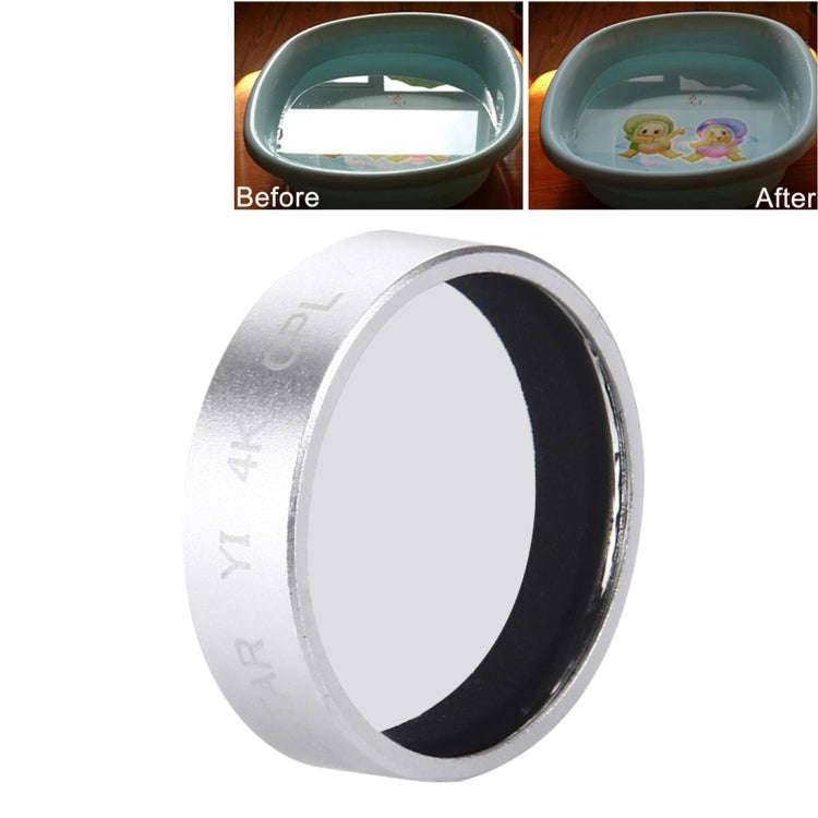JUNESTAR for Xiaomi Xiaoyi Yi II 4K Sport Action Camera Proffesional CPL Filter(Silver)