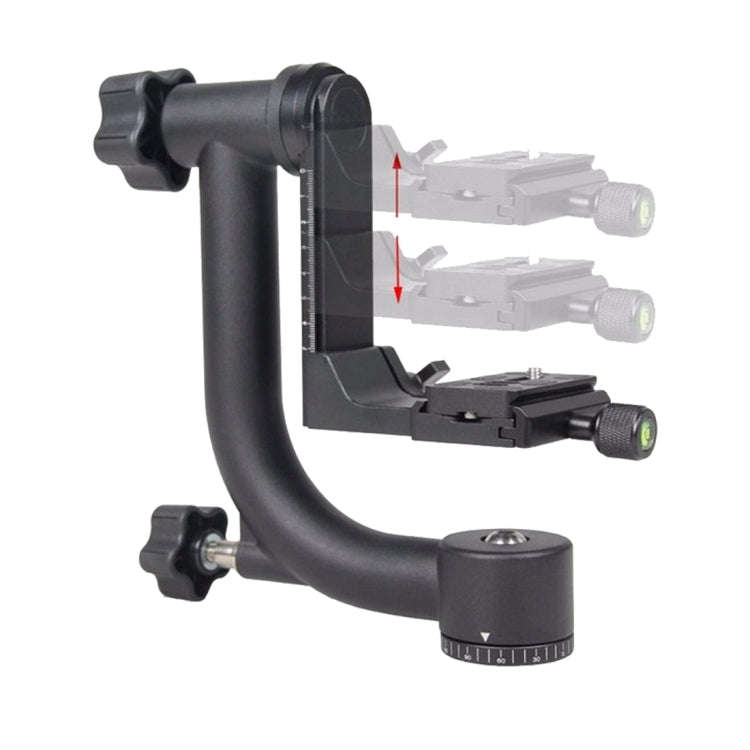 YELANGU Horizontal 360 Degree Gimbal Tripod Head for Home DV and SLR Cameras(Black)