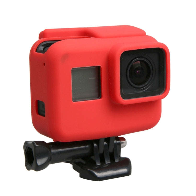 Original for GoPro HERO5 Silicone Border Frame Mount Housing Protective Case Cover Shell(Red)