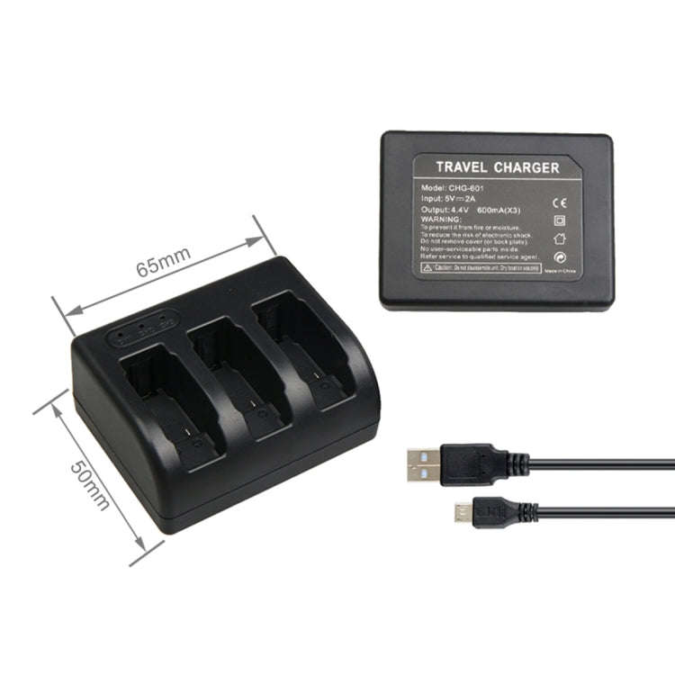 For GoPro HERO5 AHDBT-501 Travel Charger with V8 Port & USB-C / Type-C Port & LED Indicator Light