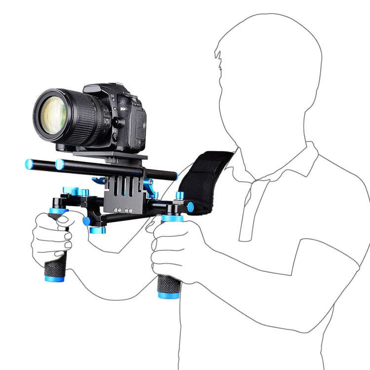 YELANGU YLG0102A-A01 Dual Handle Shoulder Mount Support Kit DSLR Rig(Black)