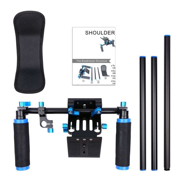 YELANGU YLG0102A-A01 Dual Handle Shoulder Mount Support Kit DSLR Rig(Black)