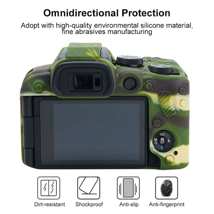 For Canon EOS R10 Soft Silicone Protective Case (Camouflage)