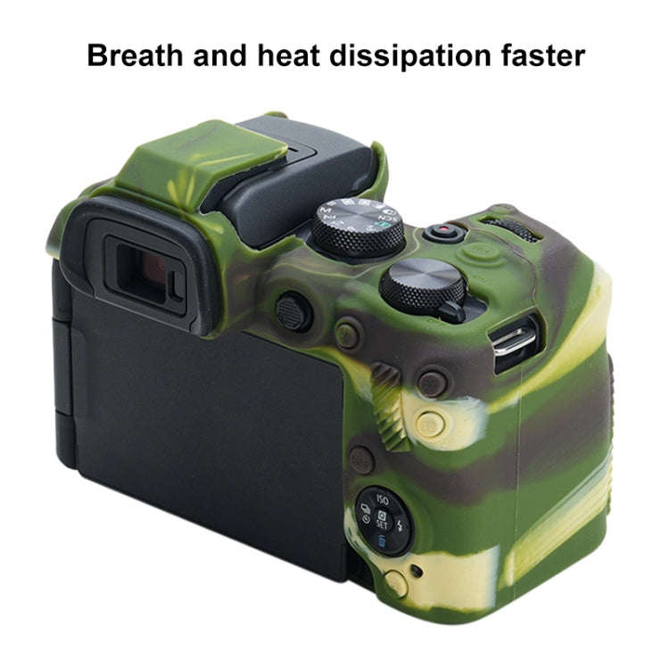 For Canon EOS R10 Soft Silicone Protective Case (Camouflage)