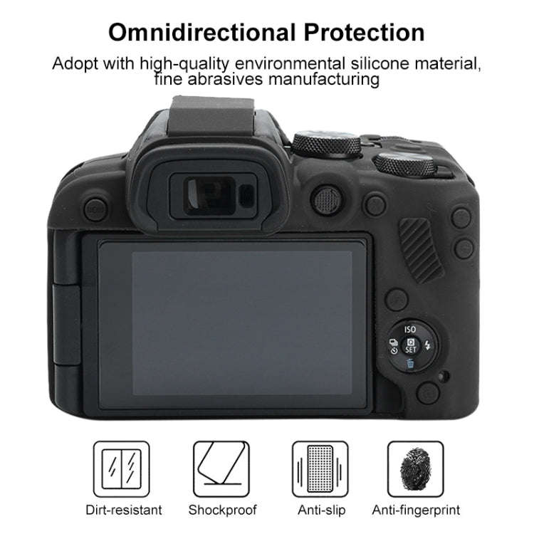 For Canon EOS R10 Soft Silicone Protective Case (Black)