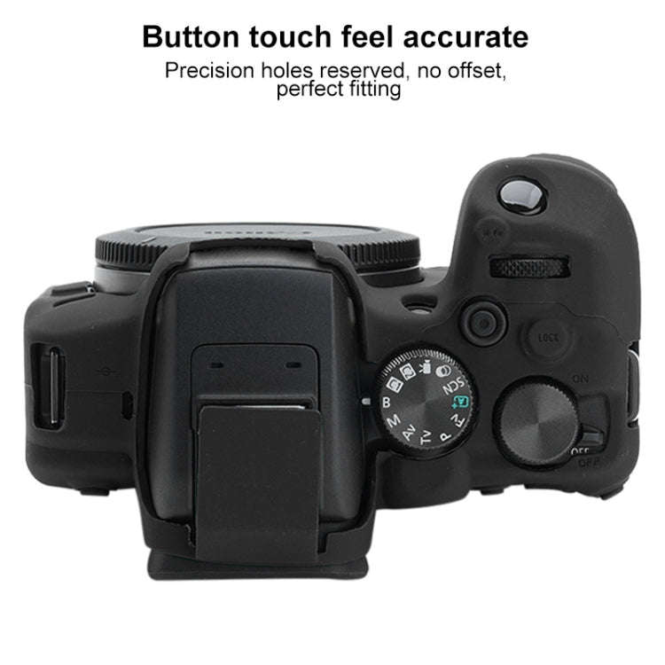 For Canon EOS R10 Soft Silicone Protective Case (Black)