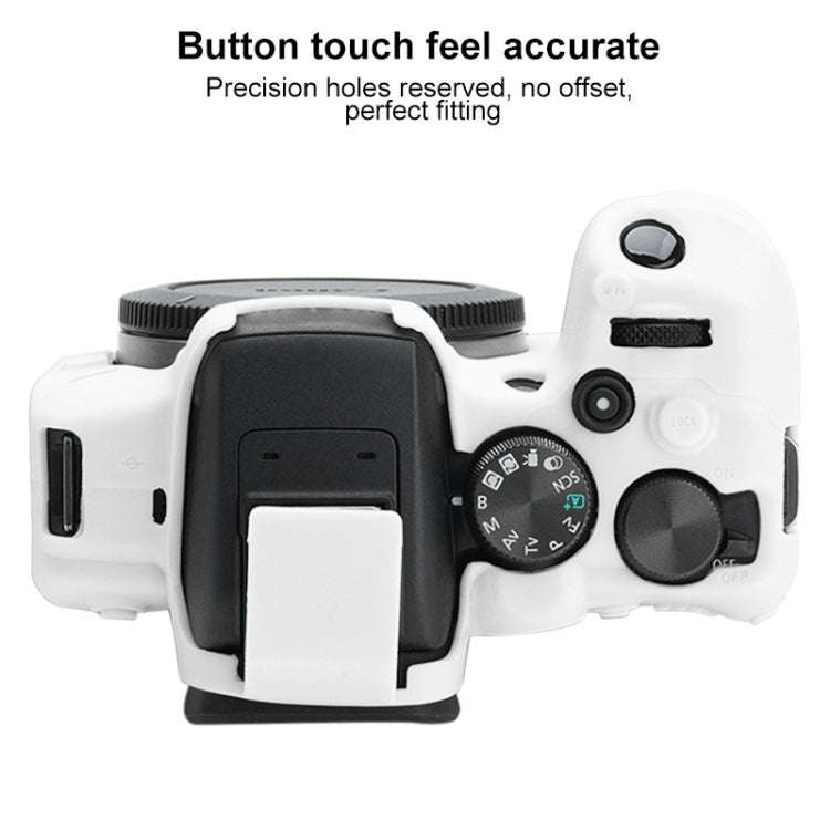 For Canon EOS R10 Soft Silicone Protective Case (White)