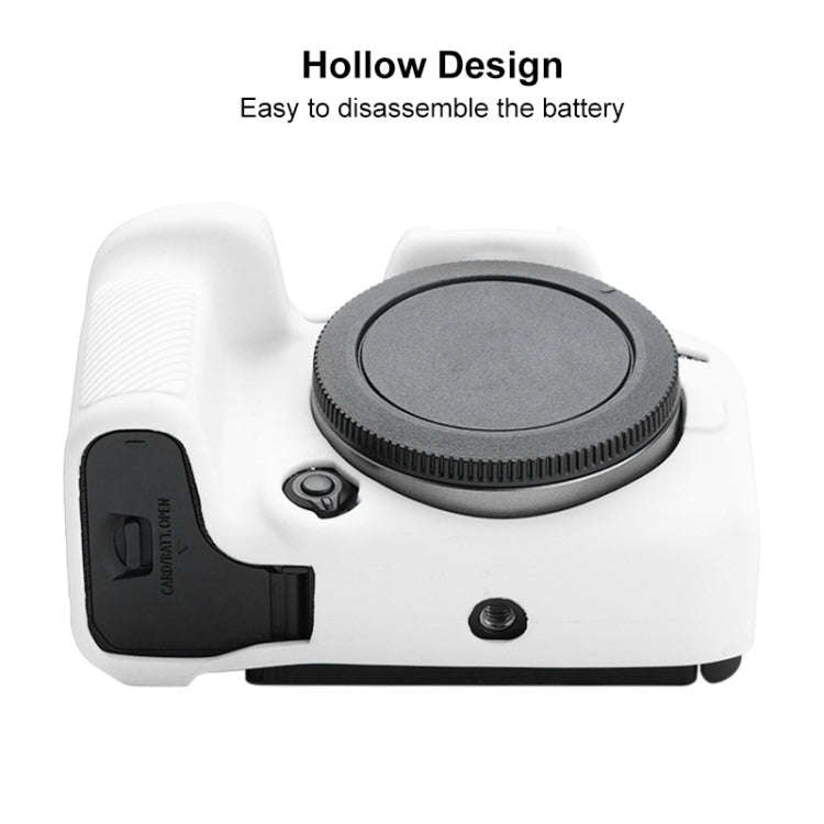 For Canon EOS R10 Soft Silicone Protective Case (White)