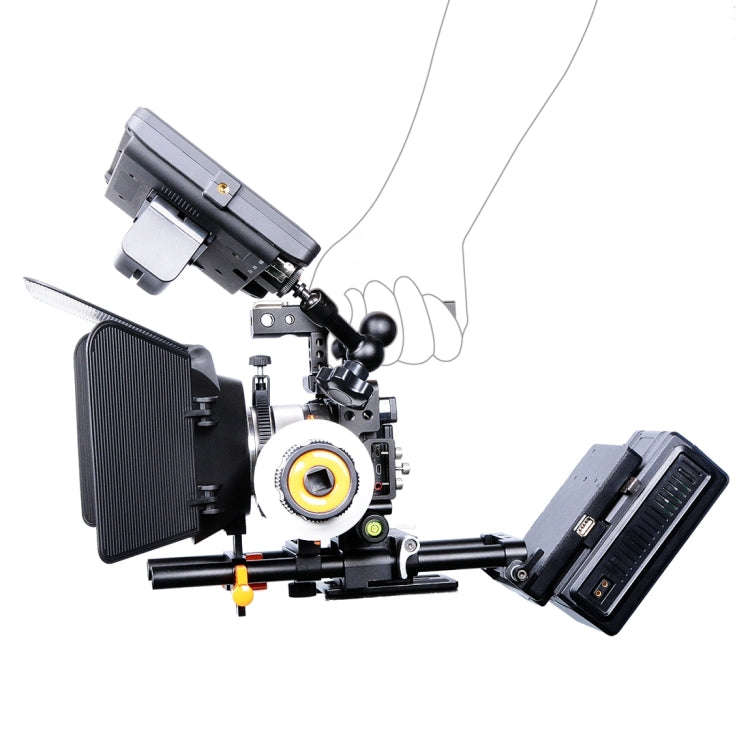 YELANGU YLG0905A Camera Video Cage Handle Stabilizer for Sony A6000/A6300/A6400/A6500(Black)