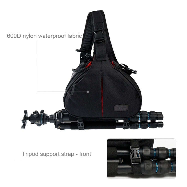 CADEN Triangle Shape Tscope Sling Shoulder Cross Digital Camera Bags Case Soft Bag with Rain Cove...