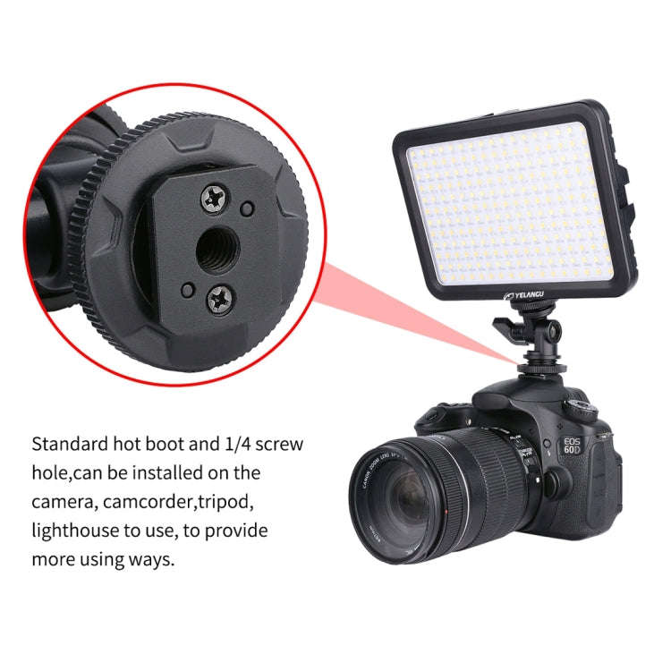 YELANGU YLG0504B 204 LEDs 1000LM 3300-5600K No Polar Dimmable Studio Light Video & Photo Light fo...