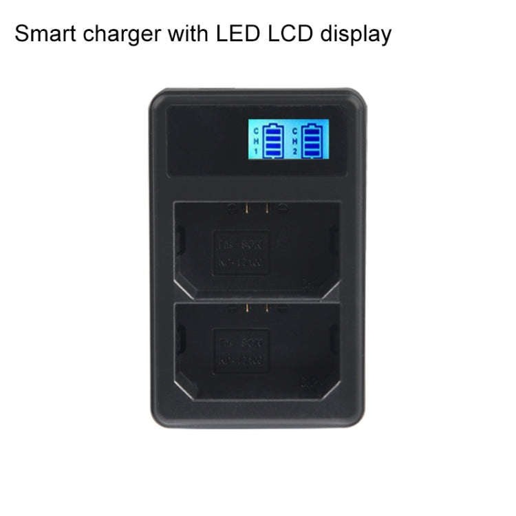 Dual Channel Digital LCD Display Battery Charger with USB Port for Sony NP-FZ100 Battery, Compati...