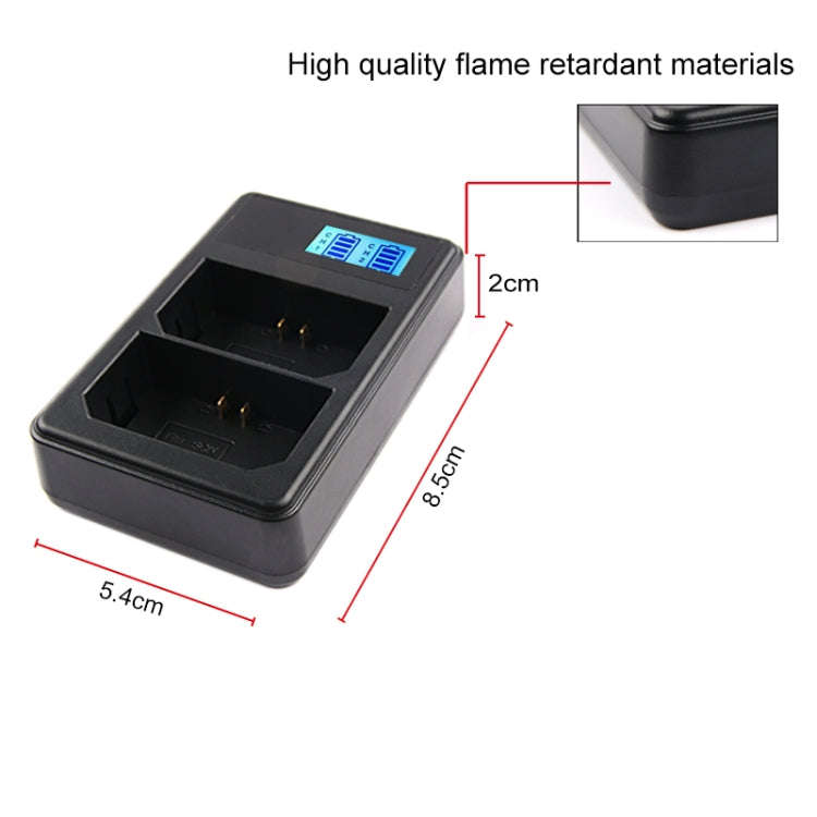 Dual Channel Digital LCD Display Battery Charger with USB Port for Sony NP-FZ100 Battery, Compati...