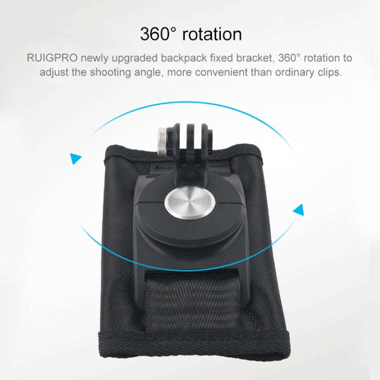 360 Degree Rotating Quick Release Strap Mount Shoulder Backpack Mount for GoPro, Insta360, DJI an...