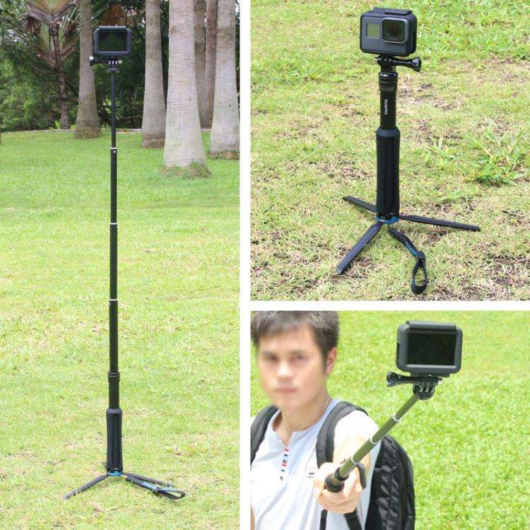 Portable Foldable Tripod Holder Selfie Monopod Stick for GoPro, Insta360, DJI and Other Action Ca...