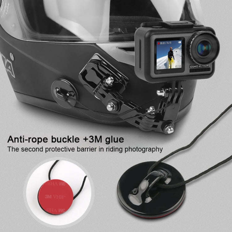 Cycling Helmet Adhesive Multi-Joint Arm Fixed Mount Set with J-Hook Buckle Mount & Screw for GoPr...