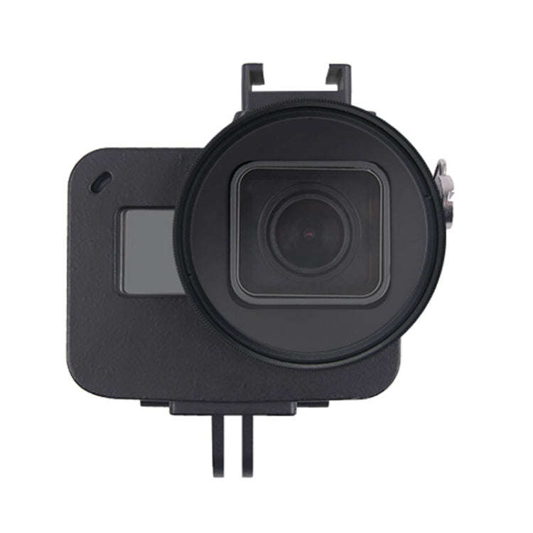 Housing Shell CNC Aluminum Alloy Protective Cage with Insurance Frame & 52mm UV Lens for GoPro HE...