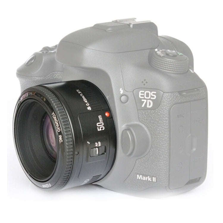 YONGNUO YN50MM F1.8C II F1.8 Auto Focus Lens for Canon EF Mount New Lens (Black)