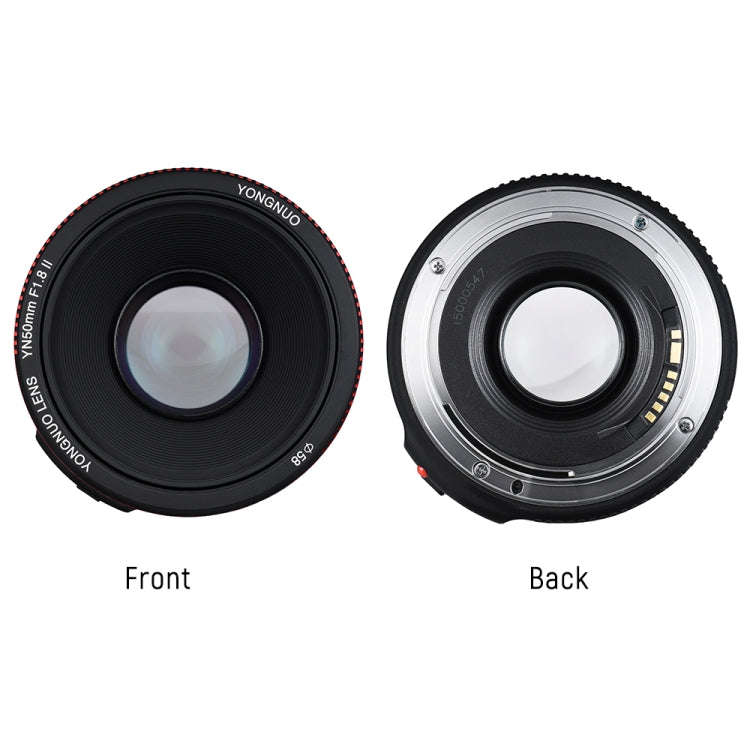 YONGNUO YN50MM F1.8C II F1.8 Auto Focus Lens for Canon EF Mount New Lens (Black)