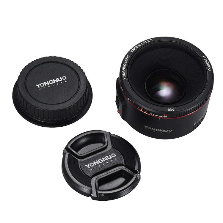 YONGNUO YN50MM F1.8C II F1.8 Auto Focus Lens for Canon EF Mount New Lens (Black)